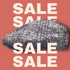 Schiebermütze Gr.60 FLATCAP grau kariert Wintermütze Gatsby warm