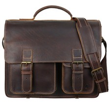 Greenburry Buffalo Leder Aktentasche Schultertasche Lehrertasche 1128/NB