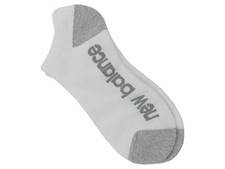 New Balance Herren Socken Gr. 42 Weiß Sportlich Logo Print Baumwolle