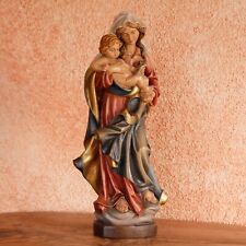 Heiligenfigur Holz Madonna Maria geschnitzt bemalt Südtirol 28,5cm holy Madonna