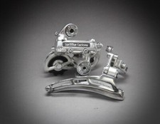 Suntour Cyclone Derailleur Set / 5 Sp /  1977 / Rear Front Silver Schaltwerk