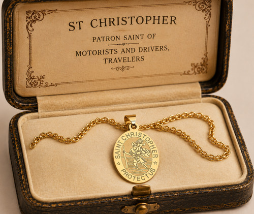 Gold heiliger christophorus - heiliger,