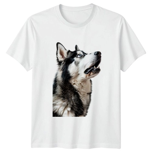 Shirt siberian husky blaue - t-shirt,