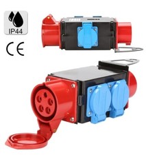 Stromverteiler CEE Adapter 16A 3 x 230V Feuchtraumverteiler Starkstrom