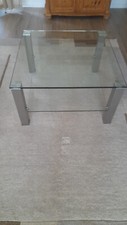 beistelltisch chrom glas