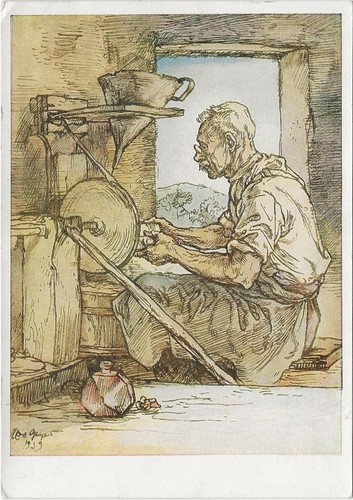 Glasschleifer böhmerwald - ak,