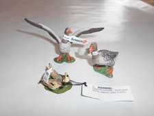 Schleich Graugans Gans Familie mit Fahne