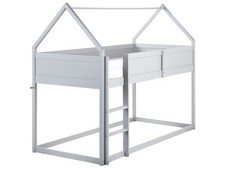 Kinder Holzbett grau mit