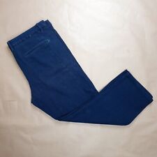 Hugo Boss Tweed Hose Cropped Gr. 50 Herren Slim Fit Blau Stretch Dunkle-Waschung