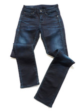 G-STAR RAW Damen Jeans SLANDER DENIM ATTACC STRAIGHT Superstretch Dunkelblau