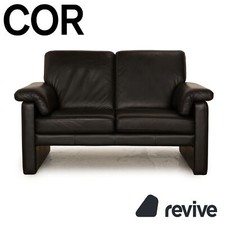 Cor Conseta Leder Zweisitzer Schwarz Sofa Couch