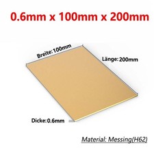 Messingblech Dicke 0,3mm - 6mm