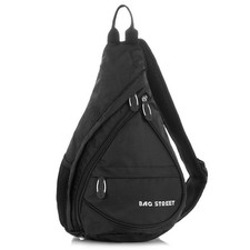 Schwarzer Ein-Schulter-Sport-Rucksack 4388-BL
