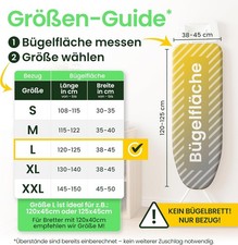 SimplySmooth Bügelbrettbezug 125x45 cm Komfortpolster für Dampfbügelstation