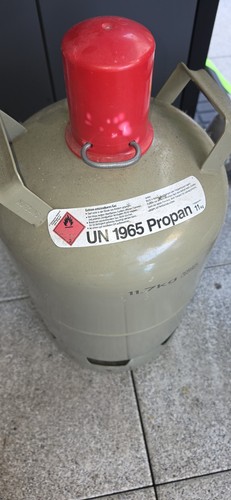 Gasflasche 11kg grau leer