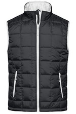 JN1037 ärmellose Steppweste Übergangsweste Gr. XL schwarz-silber James Nicholson