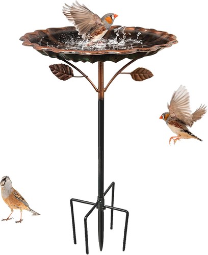 Metall vogeltränke stehend - vogeltränke,