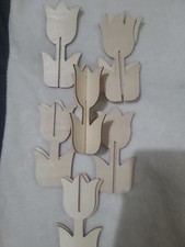 6 Holztulpen 3d Zum Gestalten