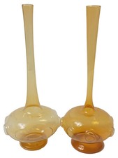 Markenlose Vintage Glasvase Orange Flaschenform Elegant Klassisch Deko