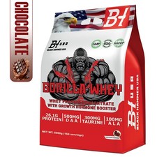 Gorilla Whey Protein 5kg Chocolate– Taurine ,Protein ,ALA, DAA- Black Hammer USA
