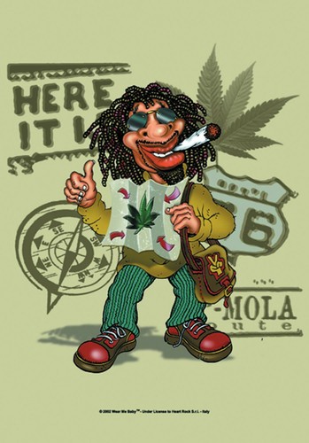 Rastaman route posterfahne - rastaman,