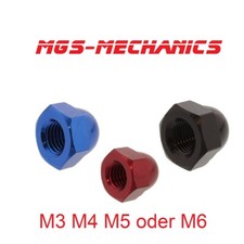 4 Stück Hutmuttern ,Alu