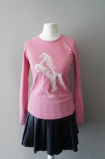 Yigga ★ Langarmshirt mit Spitze ★ Pferd ★ Gr. 146 152 (10-12 Jahre) ★