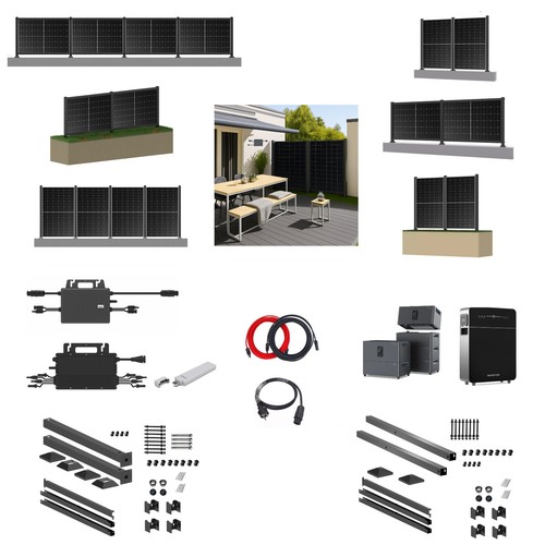 Solarzaun balkonkraftwerk 800w - solarzaun,