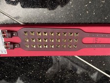 Valentino Garavani Rockstud Leder Armband Breit Braun