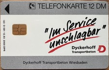 Telefonkarte 12 DM Dyckerhoff