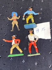 Antik 4x FIGUR 70er Jahre Cowboy Wild West Hartplastik Sammelfigur          #15
