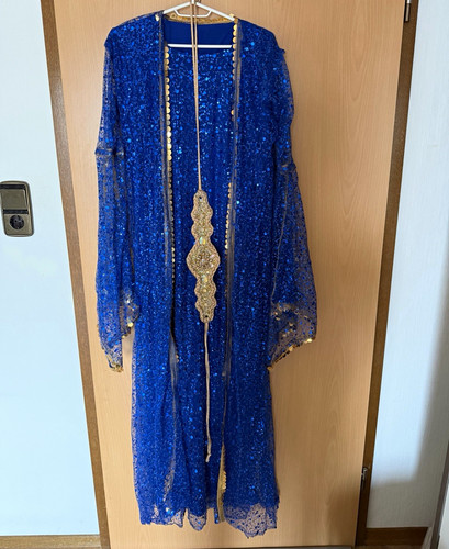 Kaftan damen tuch blau - kaftan,