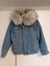 Gefütterte Denim Jacke mit