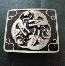 Gürtelschnalle, Buckle silber-schwarz, neu, aus USA