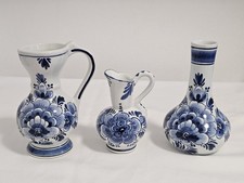3 Royal Delft Porzellan Vasen