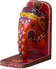 Buchstützte Elefant - orange - 15*14*8 cm