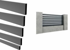 Aluminium Zaun Lamelle 20-160mm L:2000mm Lamelle Sichtschutzzaun Anthrazit Zaun