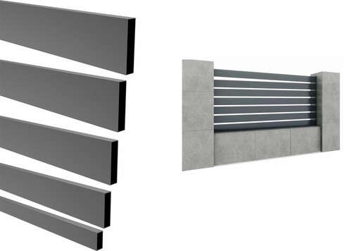 Aluminium zaun lamelle 2500 - aluminium, l:2500