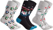 3 Paar Weihnachtssocken Lustige Fun Socken Weihnachten Motive für Damen Herren