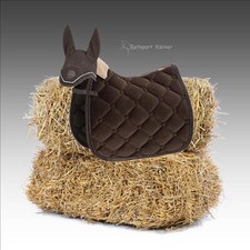 Eskadron Schabracke VELVET FAUXFUR im Set, Dressur, brown