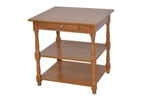 Beistelltisch Eiche teilmassiv rustikal Zeitungstisch Telefontisch mit Schublade