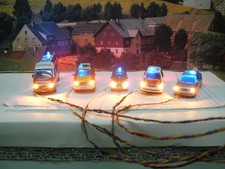 Modellauto  HO 1:87  Blaulicht Autos mit super SMD LED Bel. für Stadt,Kirmes
