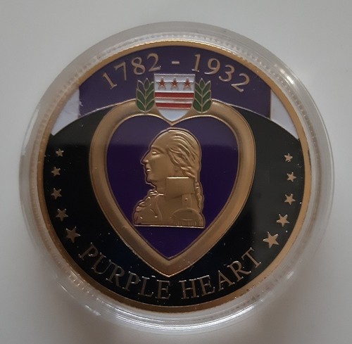 Coin purple heart sehr - heart, "
