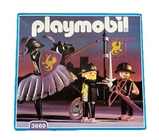 Playmobil 3669 Lila Ritter & Knappen mit Pferd Mittelalter Drachenritter Retro