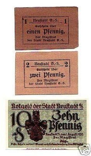 Banknoten notgeld stadt - 3,