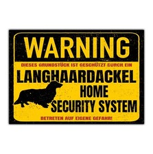 Langhaardackel Dackel Schild