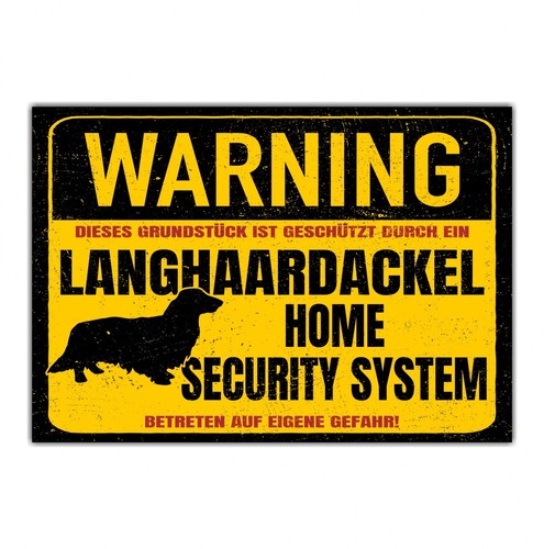 Langhaardackel dackel schild - langhaardackel,