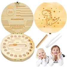 Zahnbox Holz Dinosaurier für
