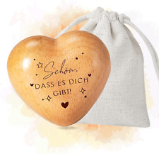 Handschmeichler Glücksbringer - Holz Herz Mit Gravur | Mutmacher Geschenk,Schutz