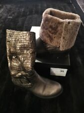 Marc Cain exklusive Boots Stiefeletten echt Leder/Fell NP 399, Gr. 39